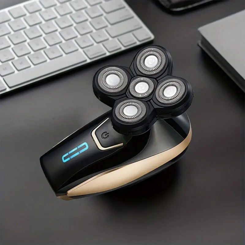 5D Head Shaver - Youmay Men Cordless Wet Dry Waterproof Rotary Blades Bald Head Tool