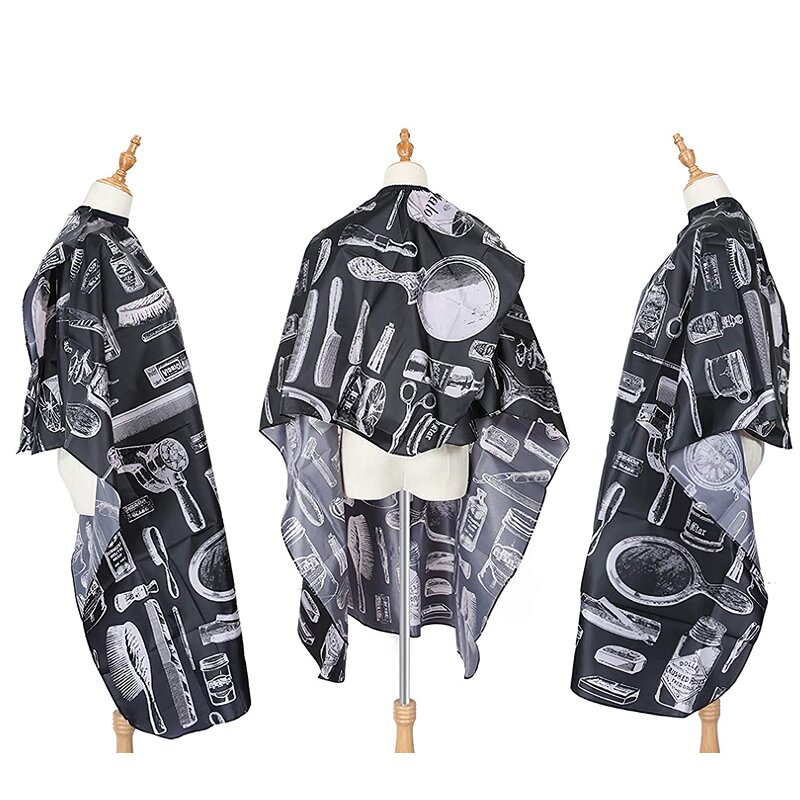Stripe Hair Styling Cape - Hairdresser Apron Salon Home Barber Beauty Tool