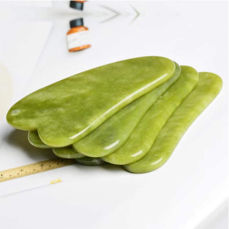 Green Jade Gua Sha Board - Anti-Aging Face Lift Body Scraping Massage Tool