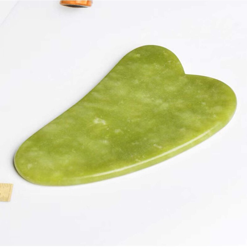 Green Jade Gua Sha Board - Custom Facial Body Scraping Massage Beauty Tool