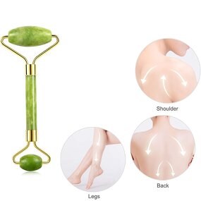 Green Jade Face Roller - Versatile Massager for Face Body Head Neck Care