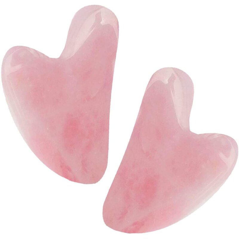 Rose Quartz Gua Sha Board - Pink Jade Stone Scraping Beauty Personal Care Tool