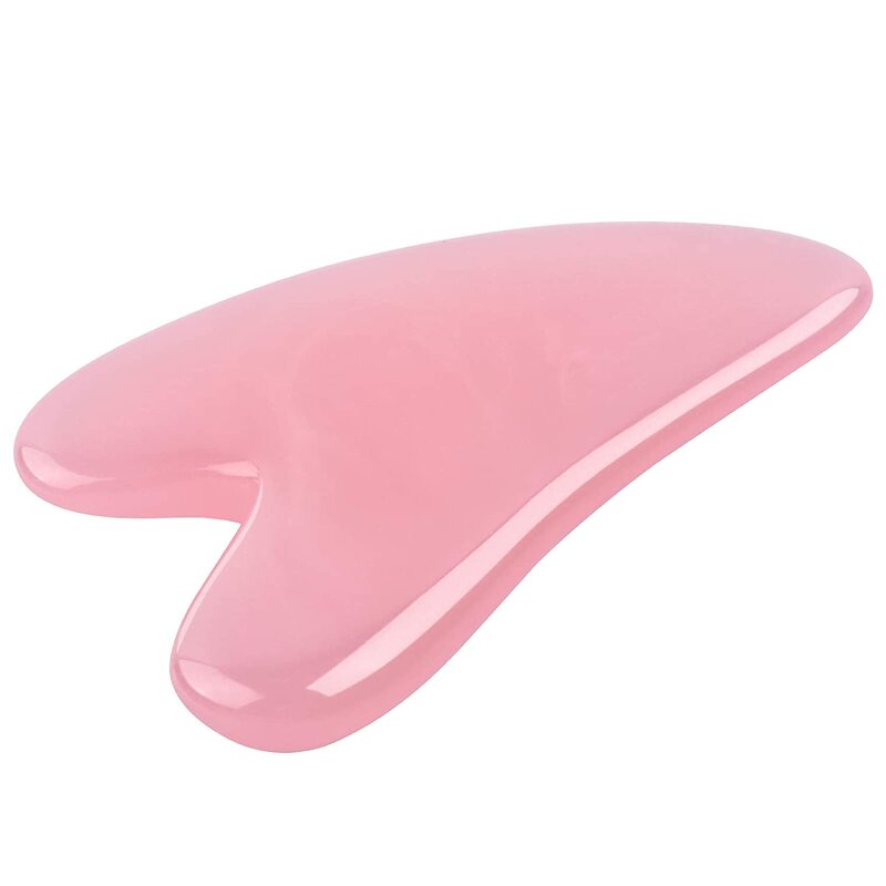 Rose Quartz Gua Sha Board - Pink Jade Stone Scraping Beauty Personal Care Tool