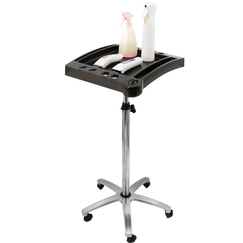 Hair Extension Salon Cart - Height Adjustable Tray Home Beauty Storage Tool