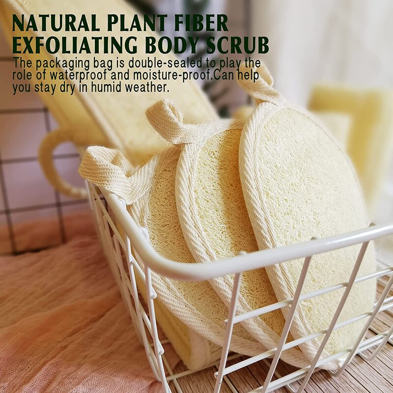 Loofah Body Glove - Wholesale Natural Sustainable Exfoliating Scrubber Set YTU897