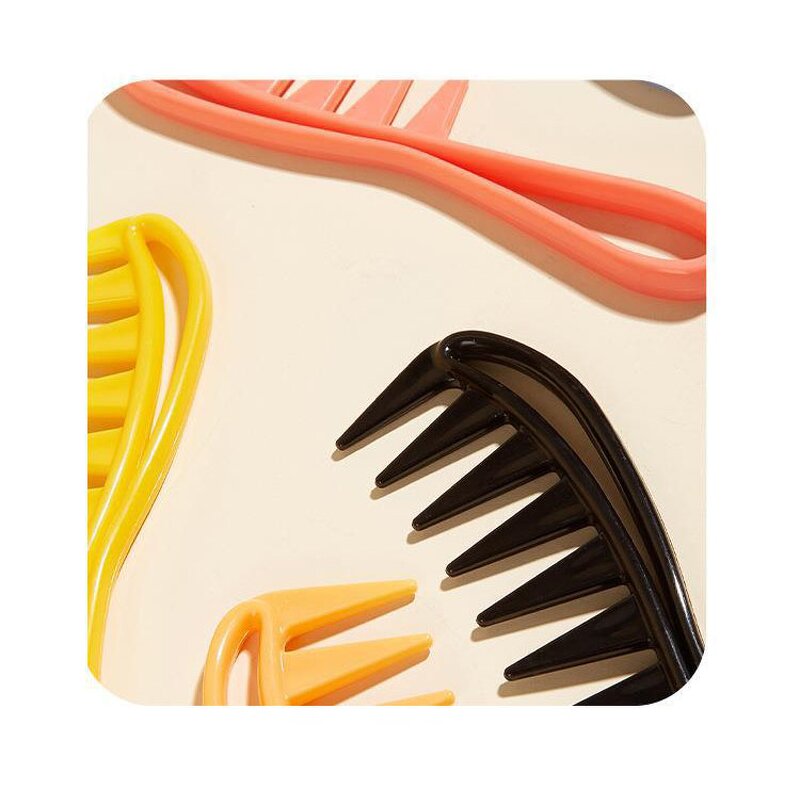 Wide Tooth Comb - Custom Logo Curling Shark Salon Hairdressing Styling Tool