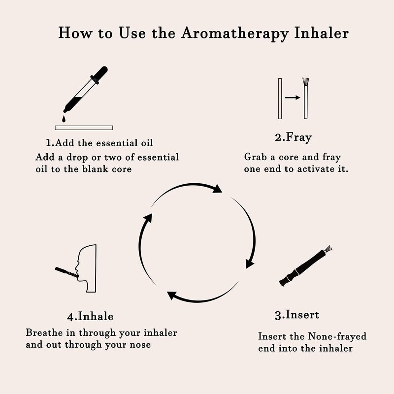 Wooden Nasal Inhaler - Portable Personal Aromatherapy Essential Oil Diffuser