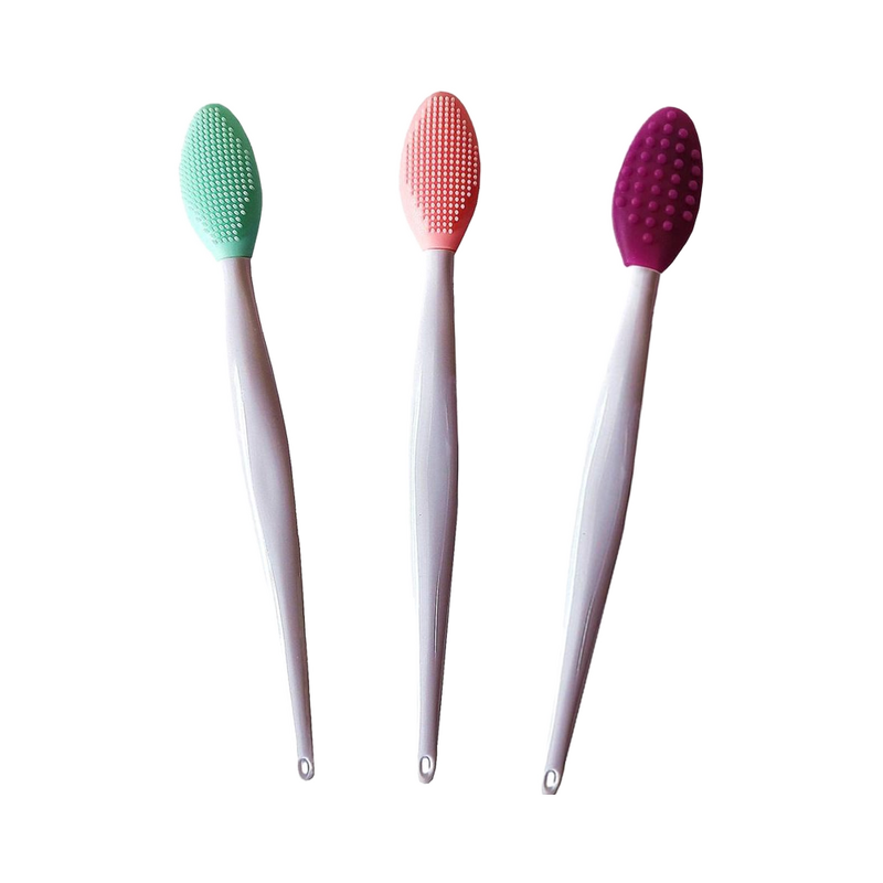 Double-Sided Lip Scrubber - Silicone Lightening Exfoliator Men Multi-Purpose Tool