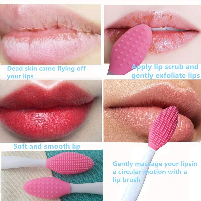 Double-Sided Lip Scrubber - Silicone Lightening Exfoliator Men Multi-Purpose Tool