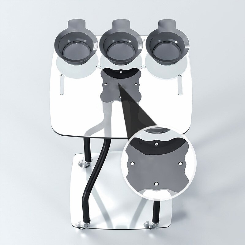 Acrylic Salon Cart - Single-Tier Dye Bowl Tray Sustainable Beauty Trolley