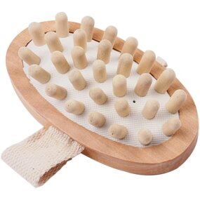 Wooden Body Brush - Natural Wood Ball Bath Shower Massage Spa Tool