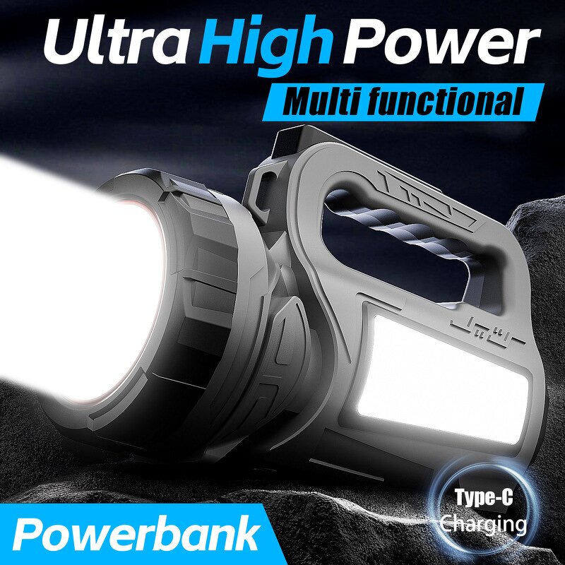 SuperBright LED Flashlight - USB Charged Camping Emergency Convoy Searchlight