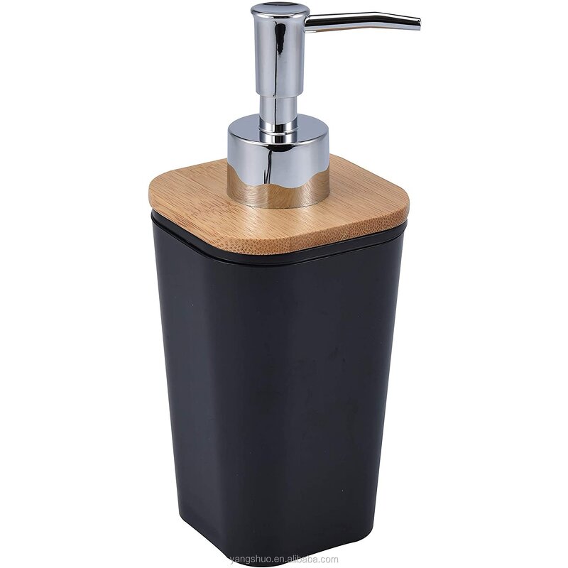 Bathroom Accessory Set - 6-Piece Plastic Wooden Hotel Home Storage Tool