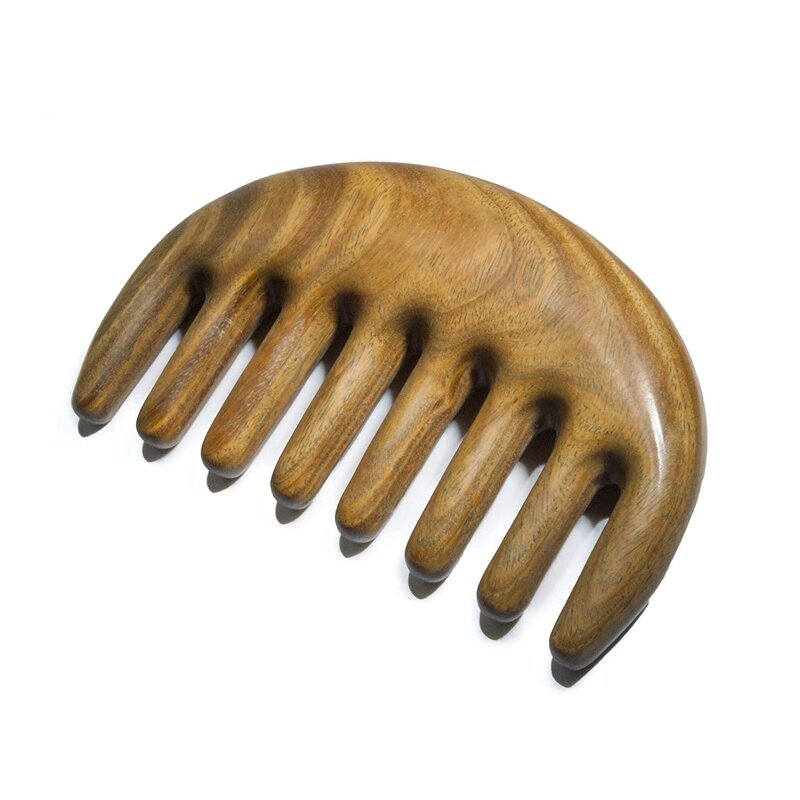 Sandalwood Hair Comb - Natural Green Wooden Scalp Therapy Massage Home Tool
