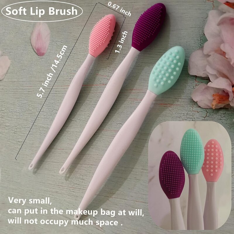 Double-Sided Lip Scrubber - Silicone Lightening Exfoliator Men Multi-Purpose Tool