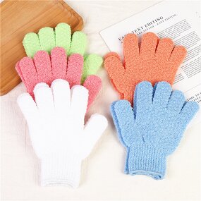 Loofah Bath Glove - Hand Exfoliating Body Scrubber Dead Skin Remover Tool