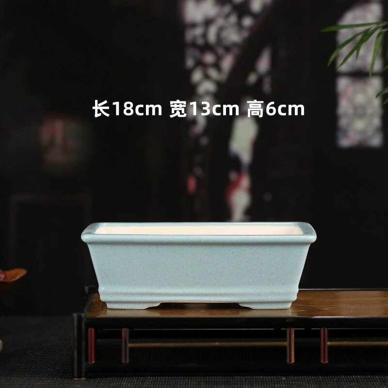 Ceramic Bonsai Pot - Large Chinese Style Garden Outdoor Indoor Flower Planter