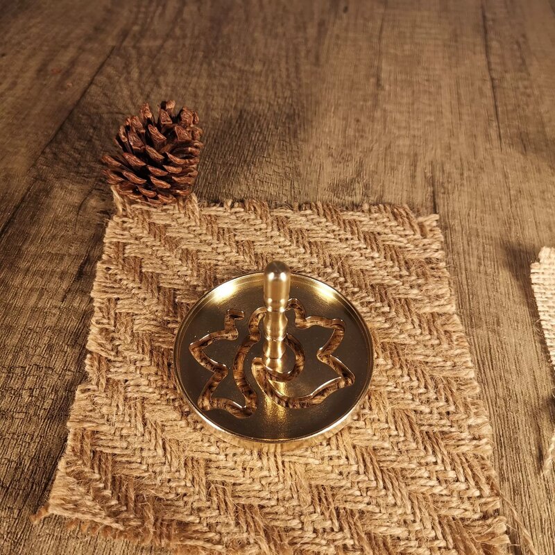 Brass Incense Making Kit - DIY Cone Mold Spoon Brush Aromatherapy Tool