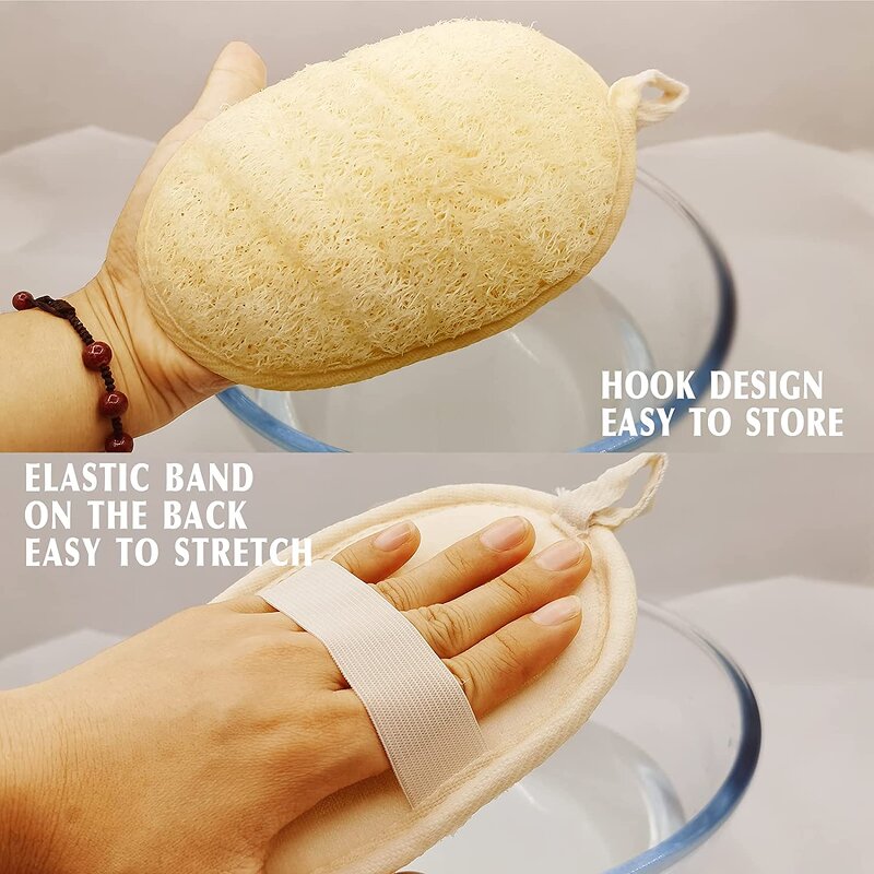 Loofah Body Glove - Wholesale Natural Sustainable Exfoliating Scrubber Set YTU897
