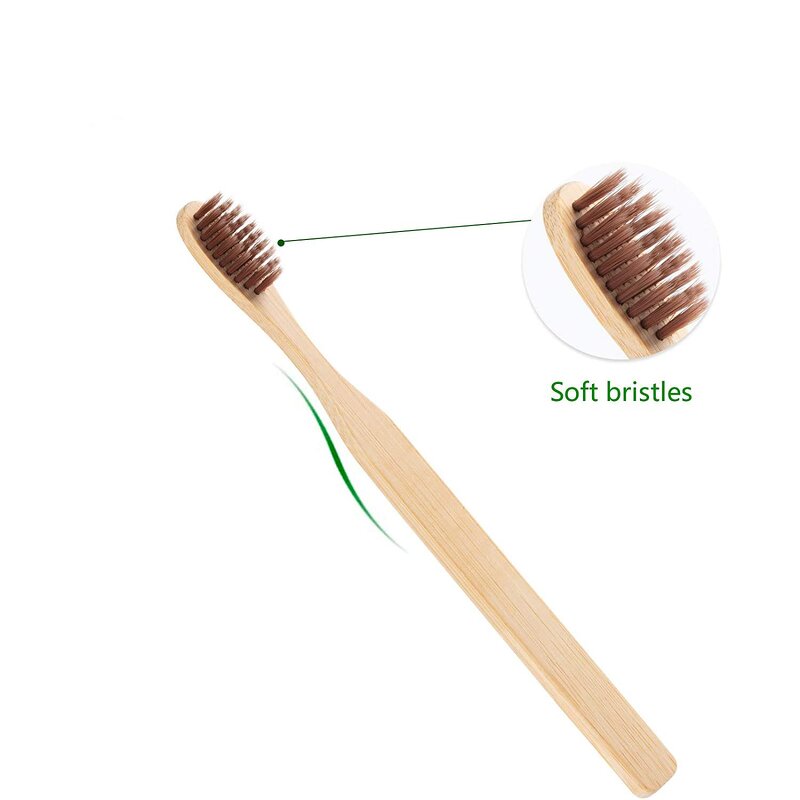 Bamboo Toothbrush - BPA-Free Nylon Bristle Natural Dental Care Oral Tool