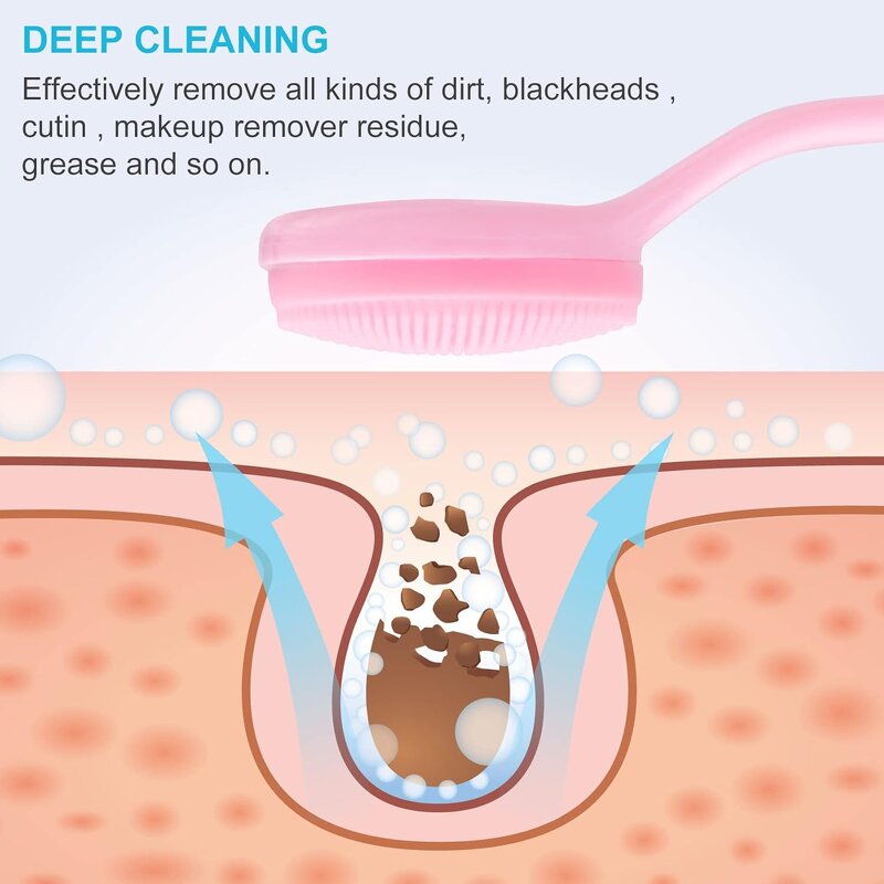Silicone Face Brush - Manual Skin-Friendly Waterproof Blackhead Exfoliator Tool