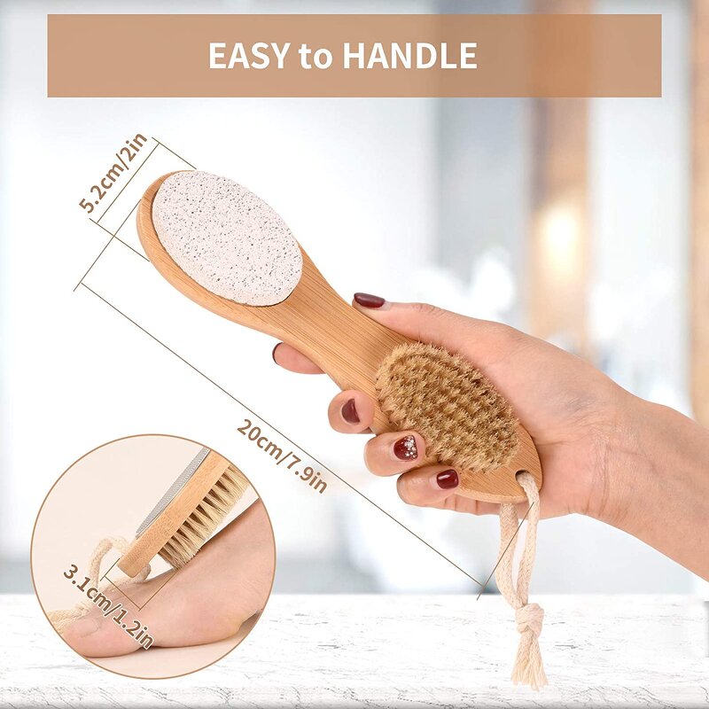 4-in-1 Foot File - Multi-purpose Callus Remover Scrubber Bristle Rasp Tool
