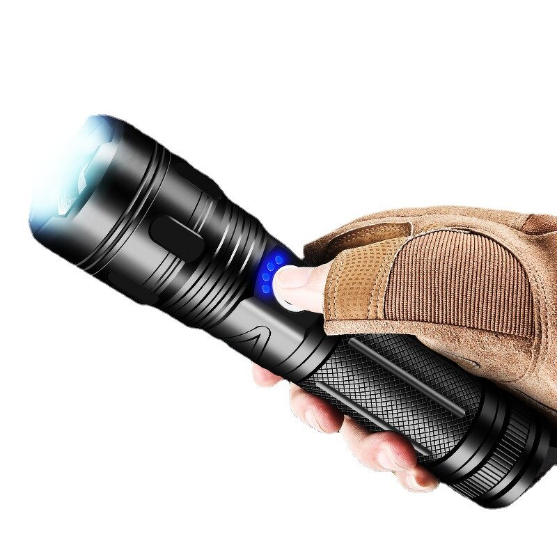Tactical LED Flashlight - Powerful Rechargeable Zoom Super Bright Mini Torch