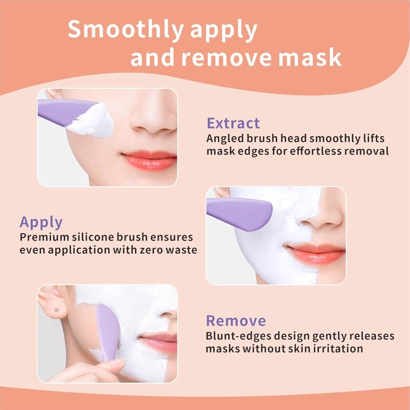 Silicone Facial Scrubber - 2-in-1 Nose Blackhead Remover Exfoliating Brush