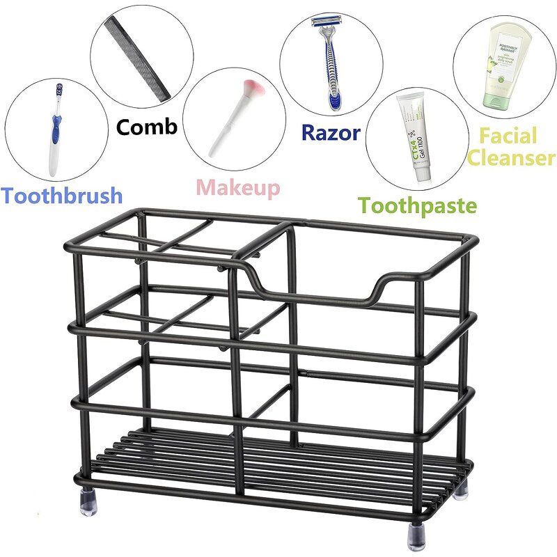 Toothbrush Stand - 304 Stainless Steel Premium Bathroom Storage Organizer