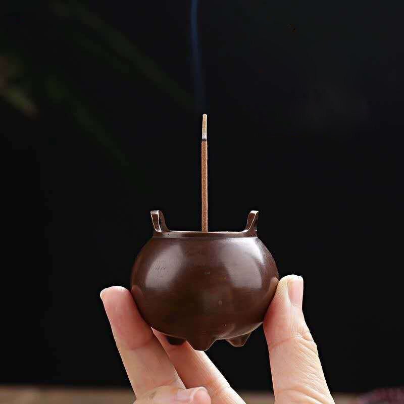 Brass Gourd Incense Stand - Stick Cone Burner Holder Aromatherapy Diffuser Tool