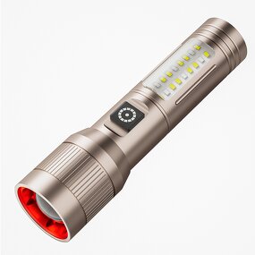 Aluminum LED Flashlight - Waterproof USB Charging IP65 Strong Light Torch Tool