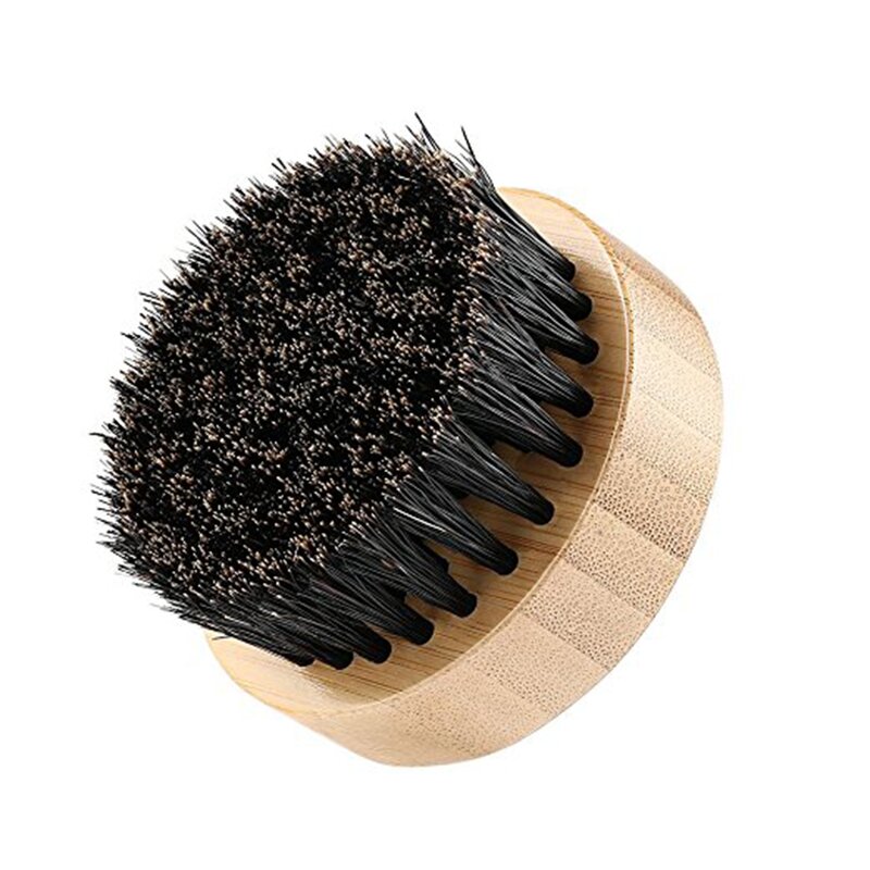 Bamboo Shaving Brush - Wholesale Round Tin Box Pack Men Beard Oil Tool