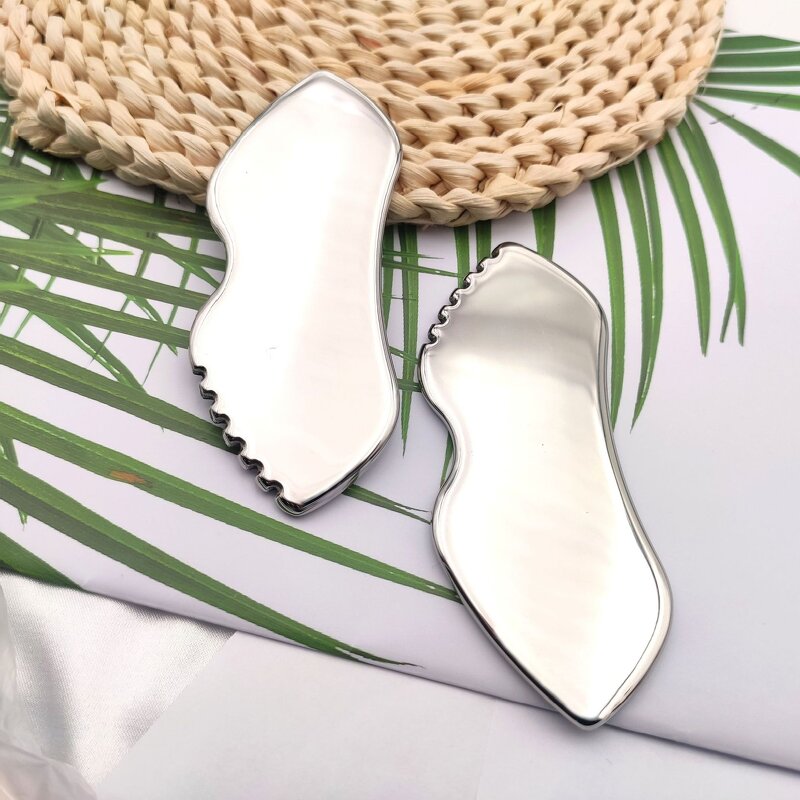 Stainless Steel Gua Sha - Metal Facial Scraping Massage Board Body Tool