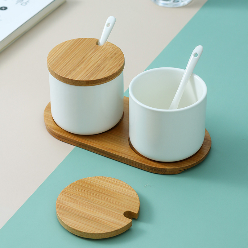 Ceramic Spice Rack Set - Herb & Spice Tool Kitchen Organizing Storage Tool