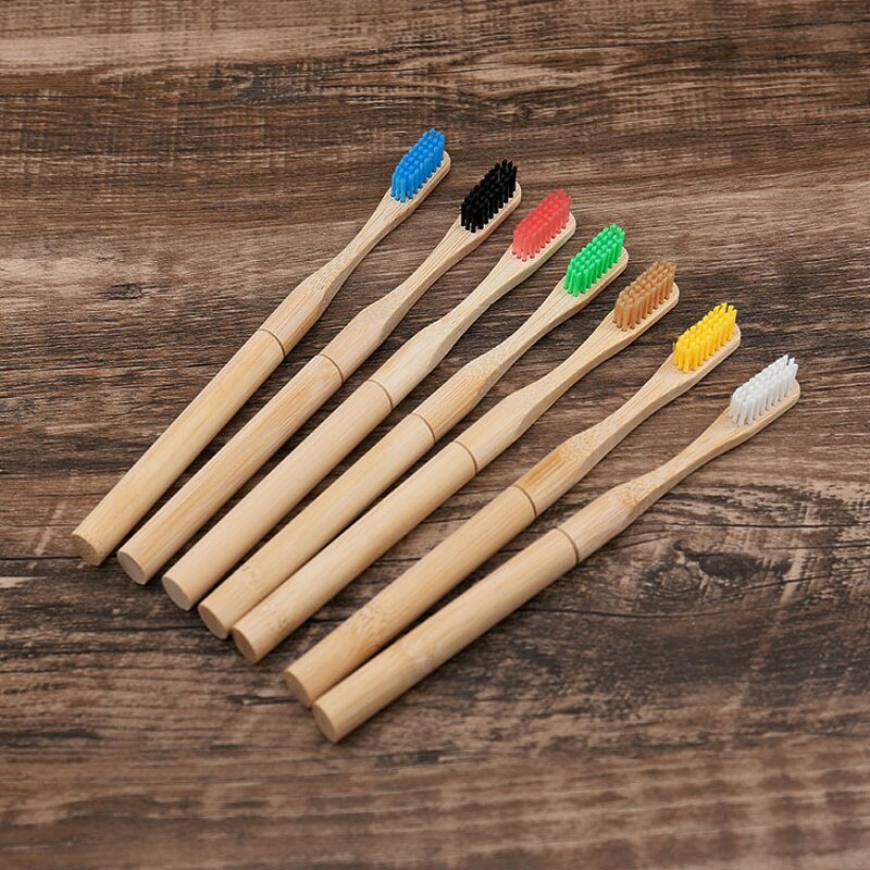 Bamboo Toothbrush - Eco Friendly 100% Natural Replacement Head Dental Tool