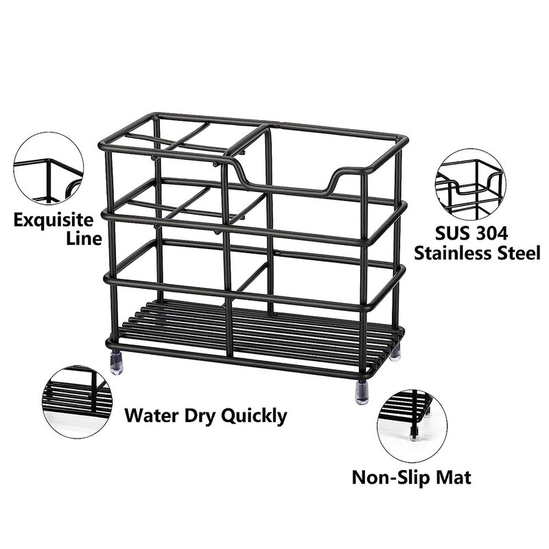 Toothbrush Stand - 304 Stainless Steel Premium Bathroom Storage Organizer