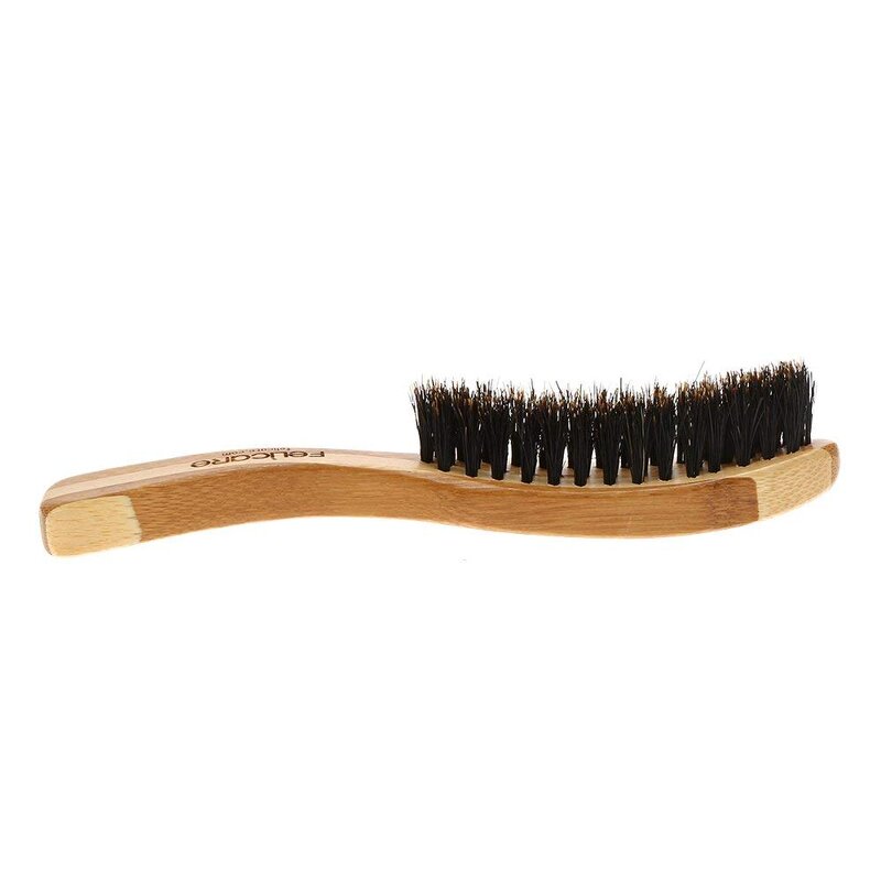 Beard Brush - Long Handle Double Color Boar Hair Bristel Men Grooming Tool