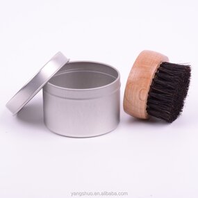 Men Beard Brush Set - Great Gift Compact Wooden Horse Bristle Laser Tool