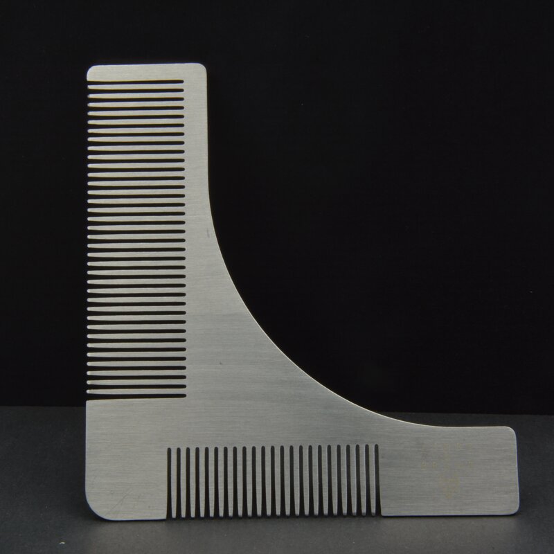 Steel Beard Comb - Laser Private Label Common Shaping Metal Grooming Tool