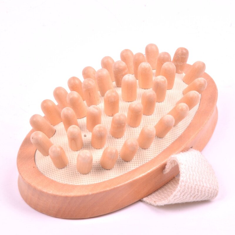 Wooden Body Brush - Natural Wood Ball Bath Shower Massage Spa Tool