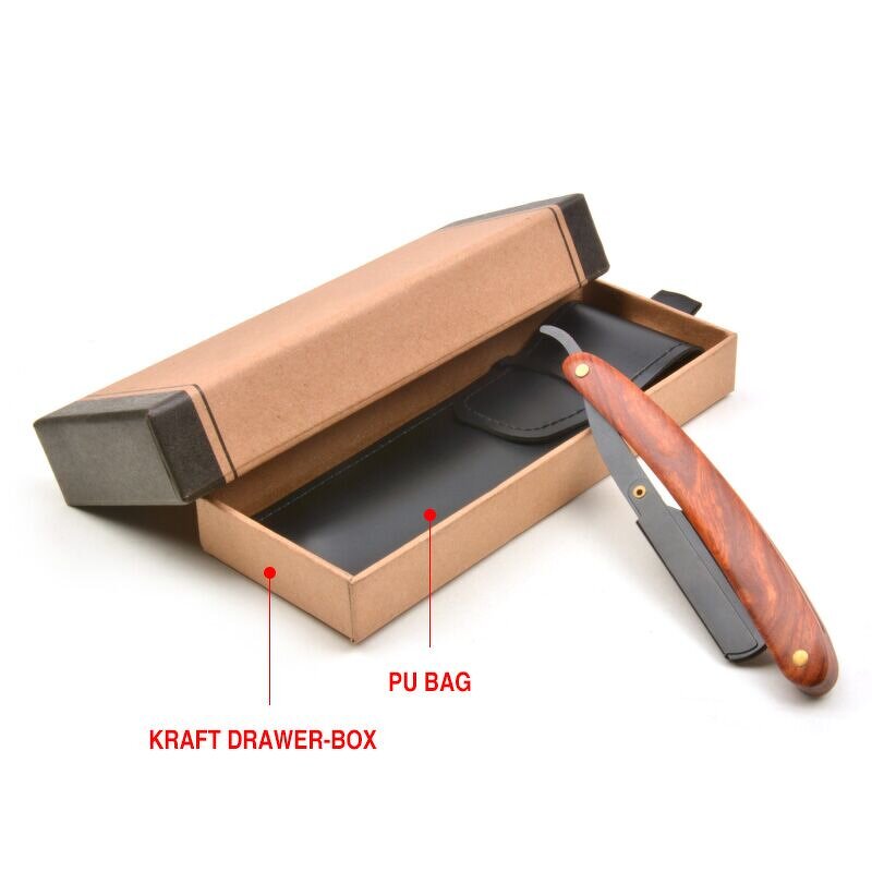 Straight Razor - Private Label Wood Stainless Steel Barber Customisable Tool