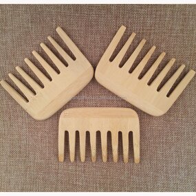Bamboo Pocket Comb - Natural Custom Wide Tooth Wholesale Grooming Tool