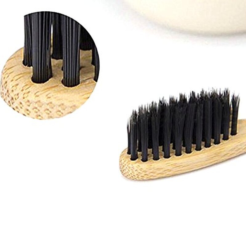 Charcoal Toothbrush - Wholesale Adult Bamboo Hotel Custom Logo Dental Tool