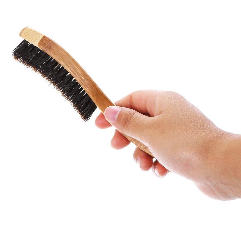 Beard Brush - Long Handle Double Color Boar Hair Bristel Men Grooming Tool