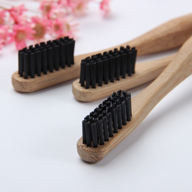 Bamboo Toothbrush - Eco-friendly Travel Biodegradable with Holder Dental Tool