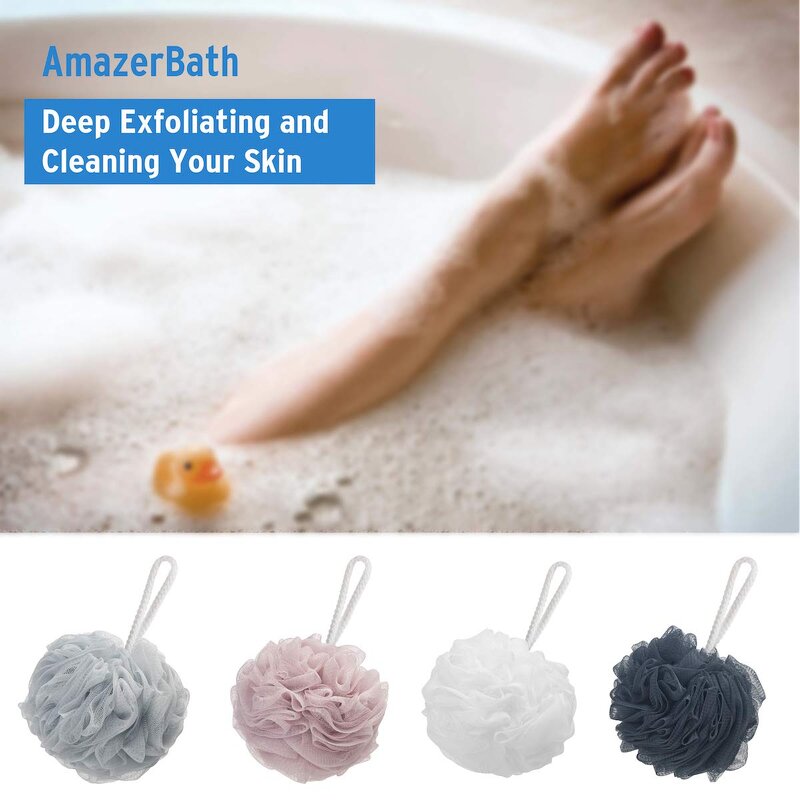 Loofah Bath Sponge - Eco-Friendly 75g GRS Netting Gentle Exfoliation Puff