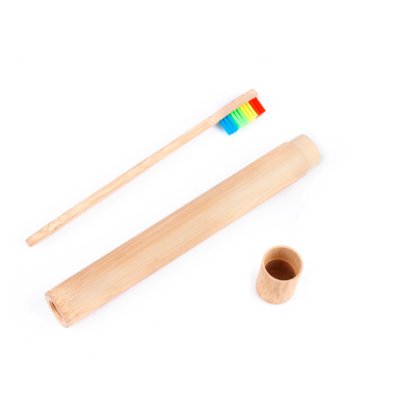 Bamboo Toothbrush Holder - Eco-Friendly Soft Bristle Home Bathroom Storage Tool