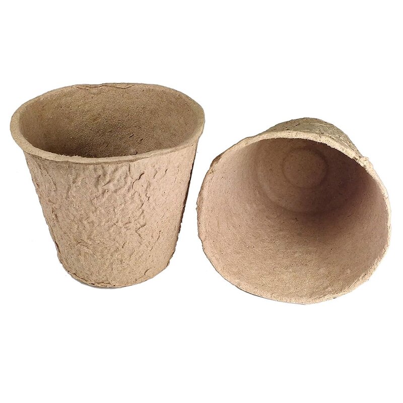 Biodegradable Seed Pot - 8cm Fiber Peat with Seed Garden Plant Growth Tool