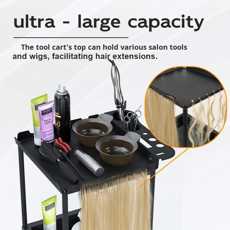 3-Layer Salon Trolley - Cross-Border Floor-Standing Hair Extension Dyeing Rack