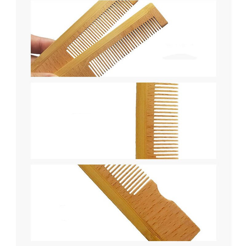 Wide Tooth Wood Comb - High Quality Laser Lice Hotel Men Beard Grooming Tool